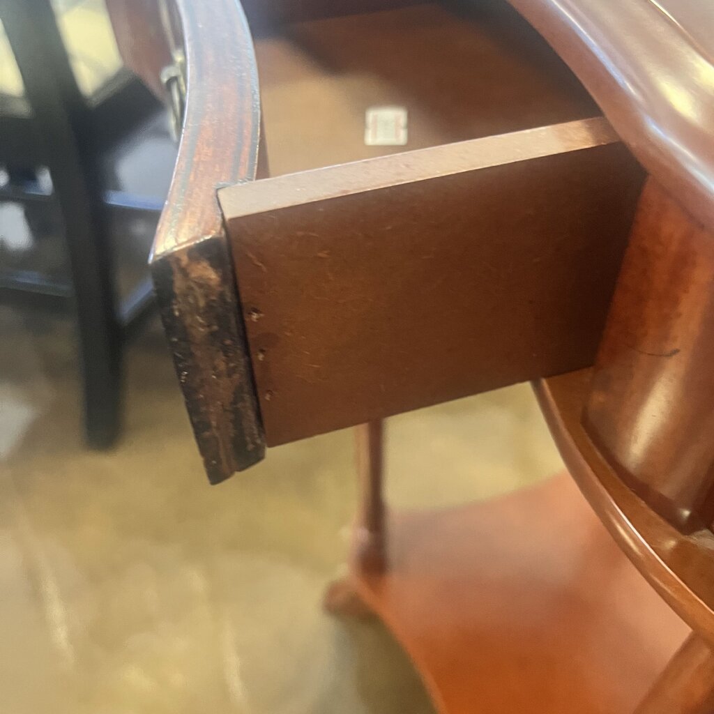 Kidney Shaped Side Table w/ Drawer