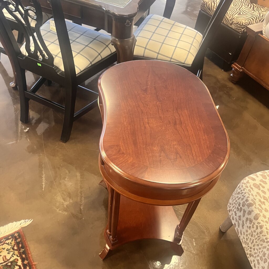 Kidney Shaped Side Table w/ Drawer
