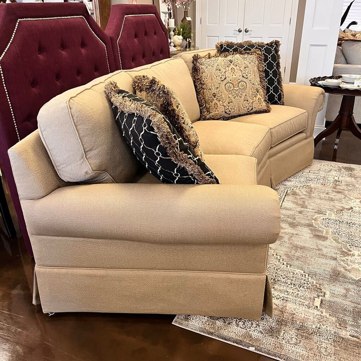 Orig Price $2978 - Wedge Sofa w/ 4 Throw Pillows