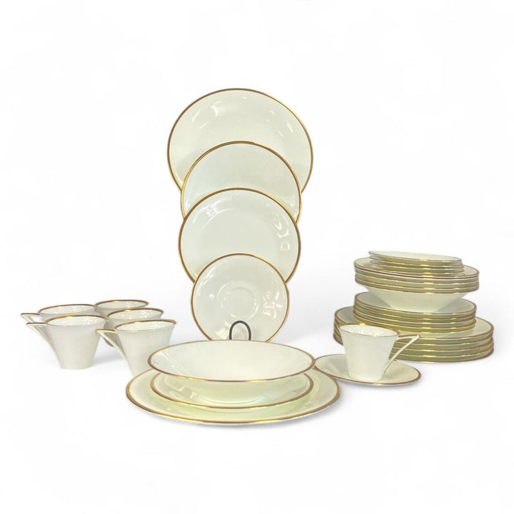 CAZ01 Deco Gold China Set for 6 with Extras