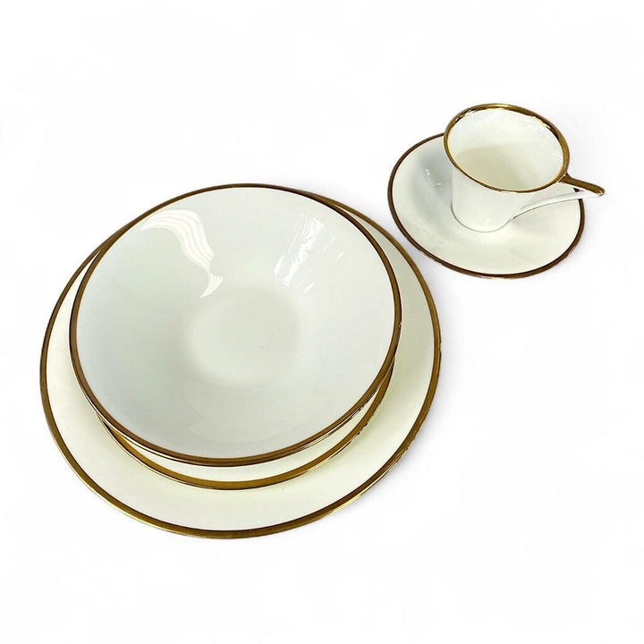 CAZ01 Deco Gold China Set for 6 with Extras