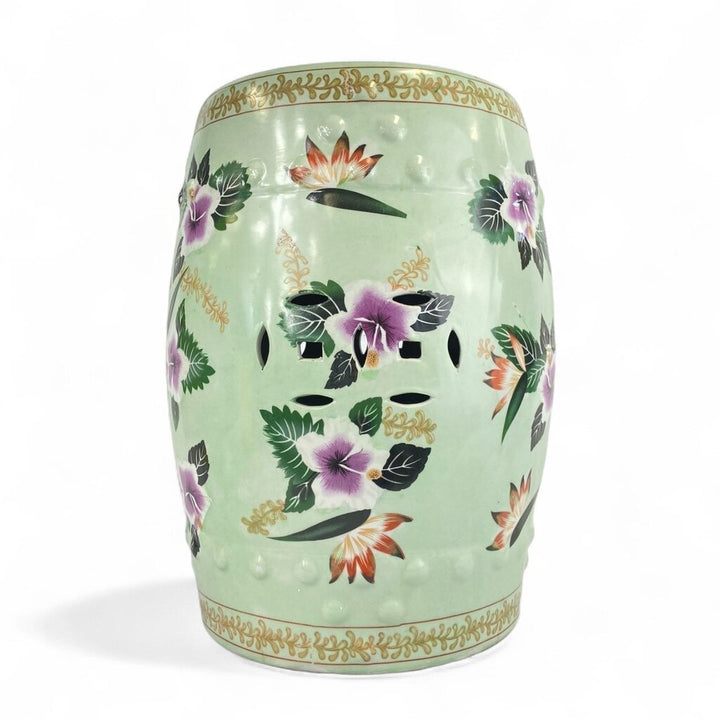 Floral Ceramic Garden Stool