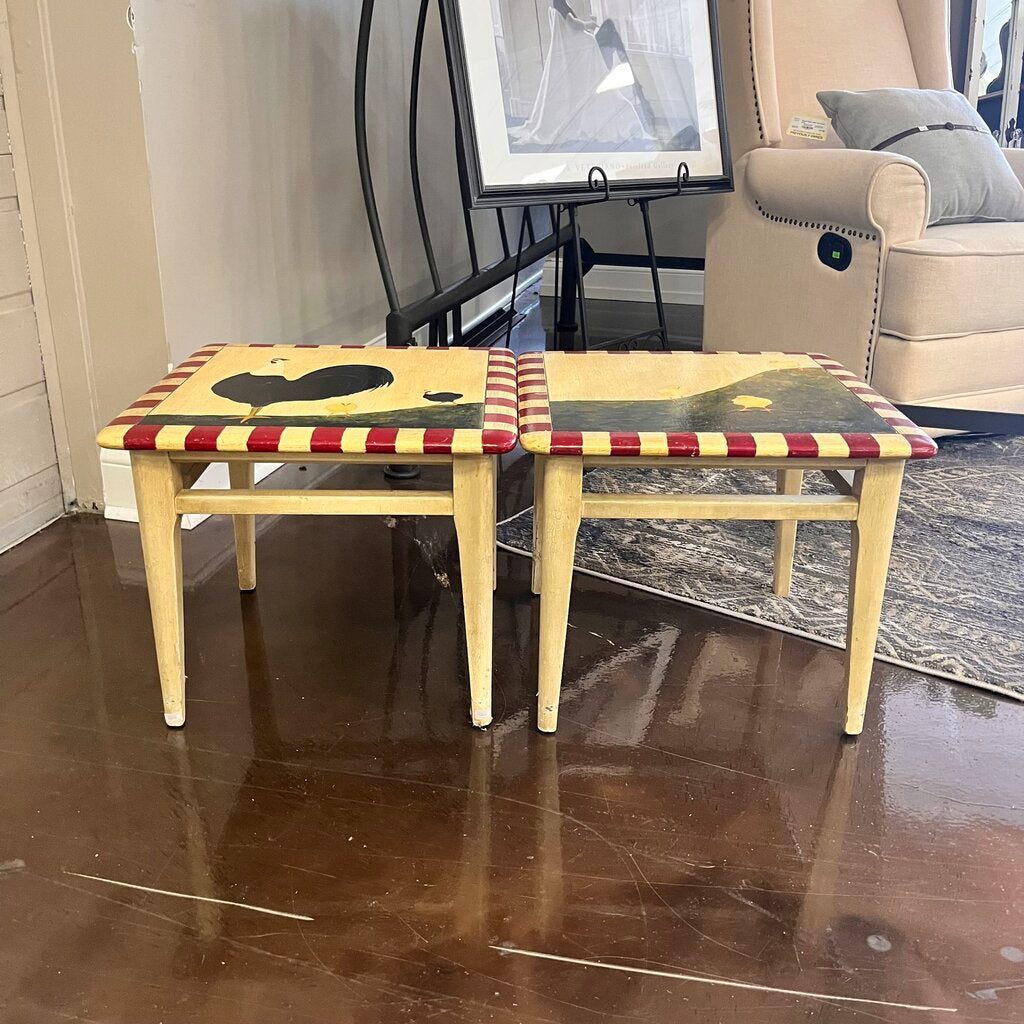 Hand Painted Stool (Set of 2)