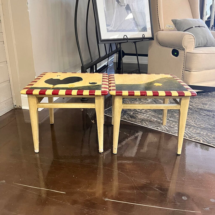 Hand Painted Stool (Set of 2)