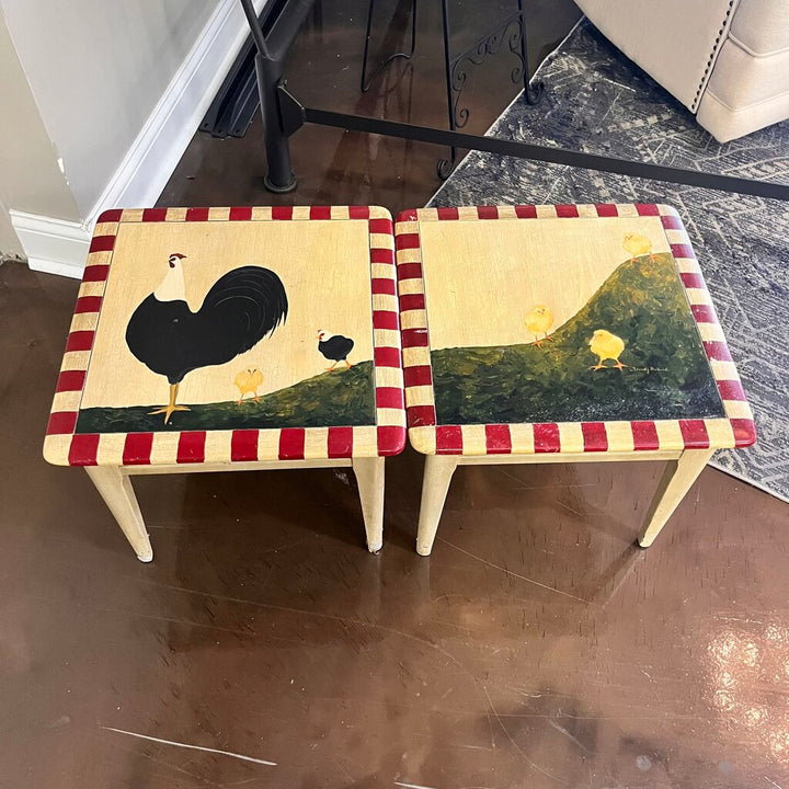 Hand Painted Stool (Set of 2)