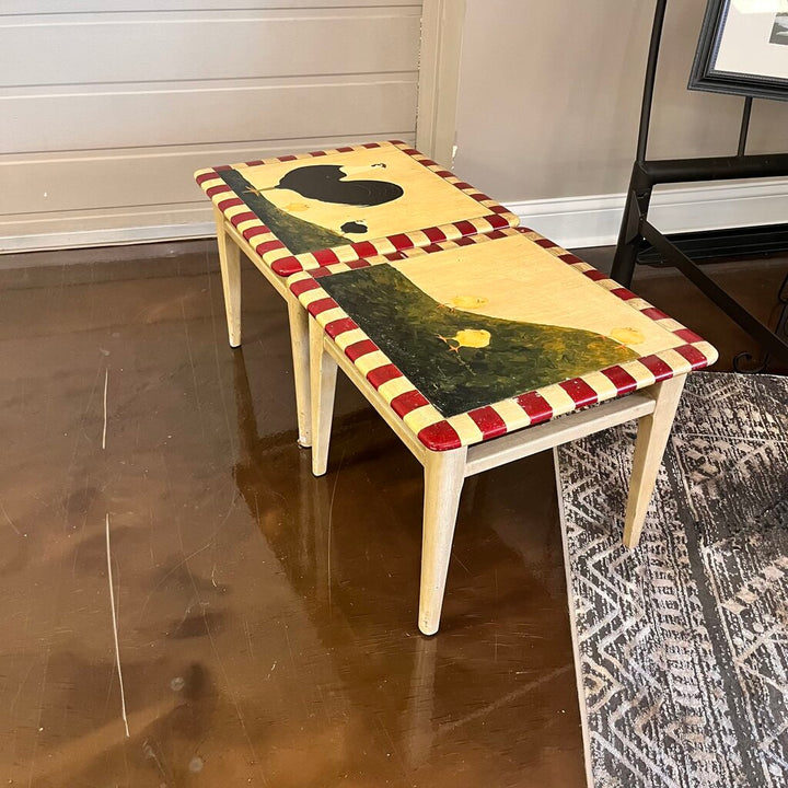 Hand Painted Stool (Set of 2)