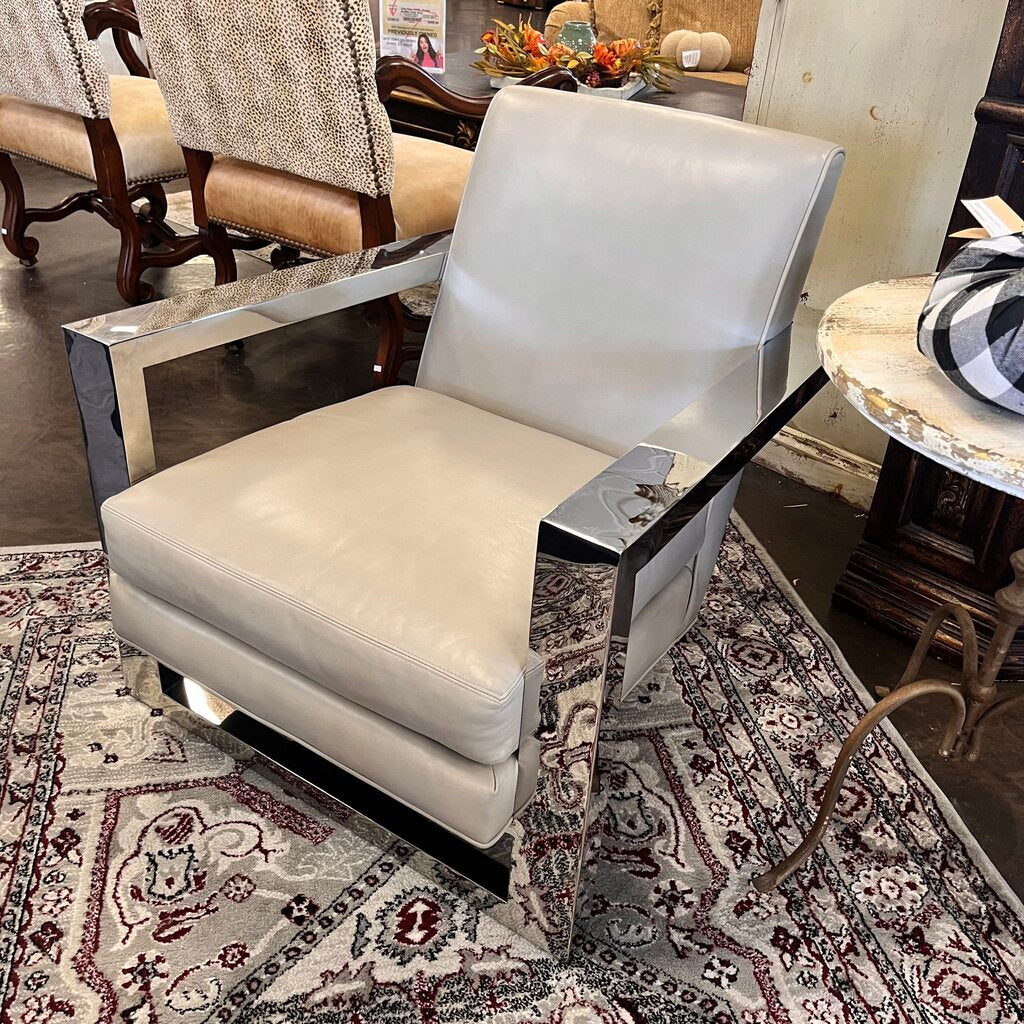Orig Price $6000 - Leather & Chrome Chair