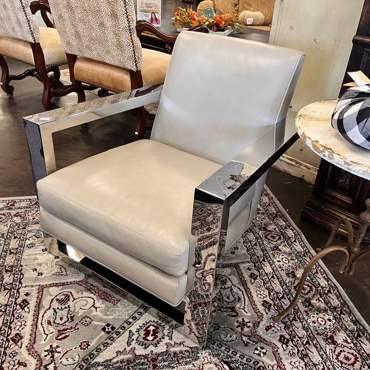 Orig Price $6000 - Leather & Chrome Chair