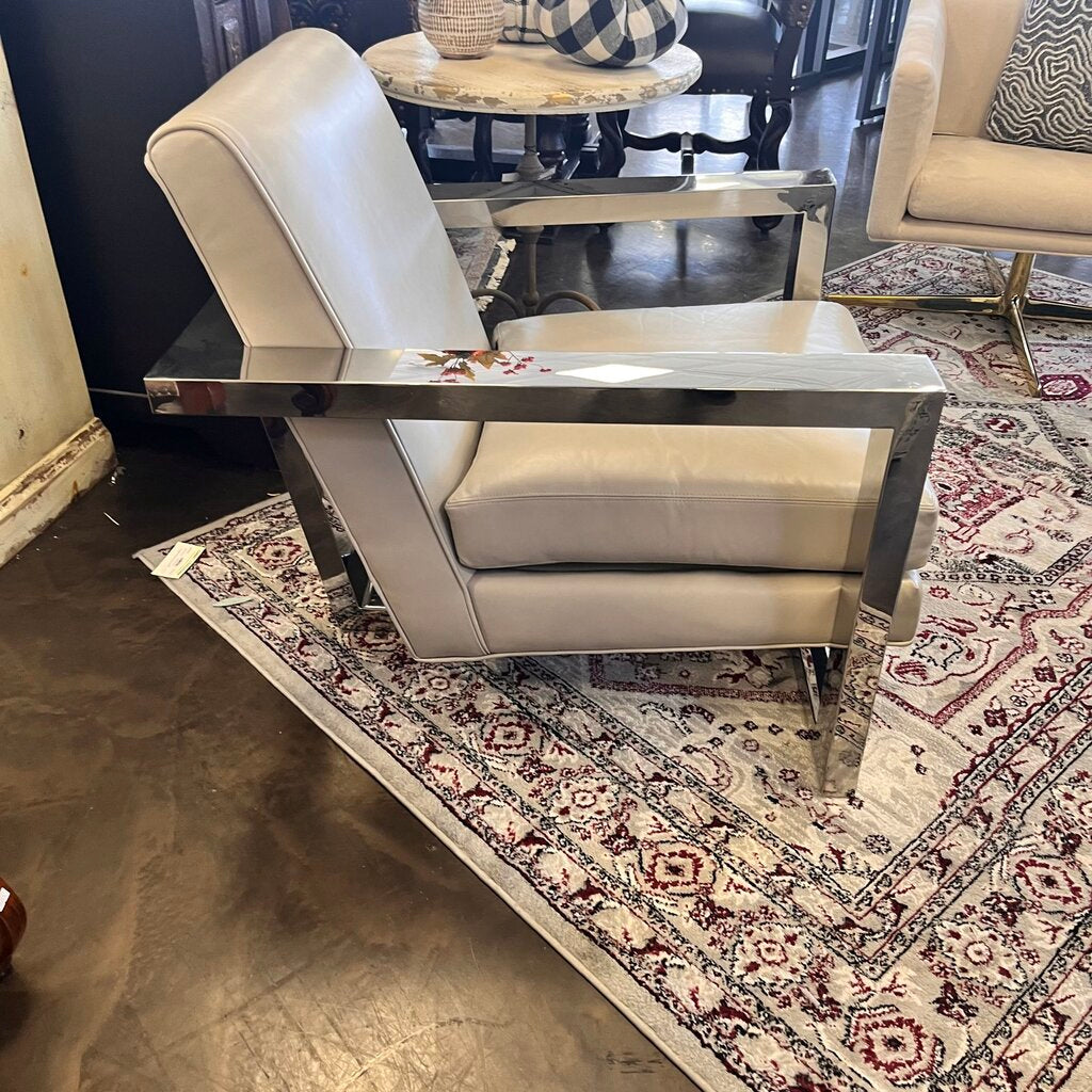 Orig Price $6000 - Leather & Chrome Chair