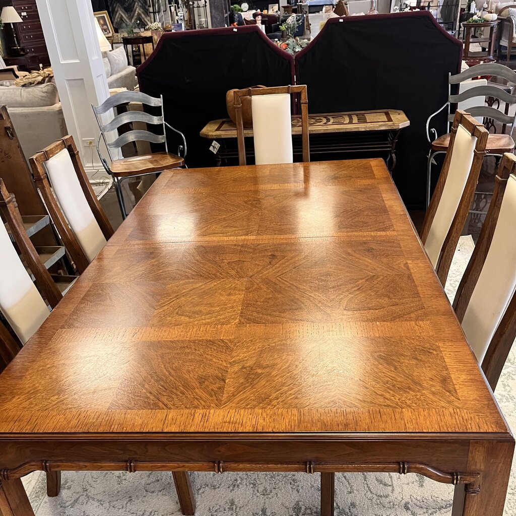 Dining Set w/ 6 Chairs & 2 Leaves