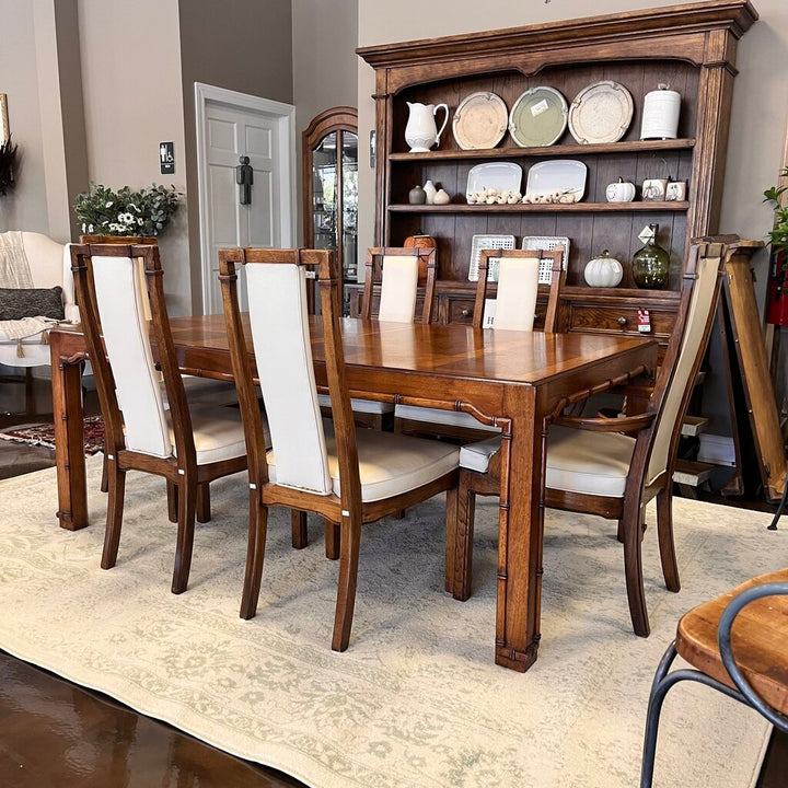 Dining Set w/ 6 Chairs & 2 Leaves