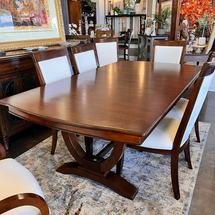 Orig Price $2765 - Dining Table w/ 2 Leaves & 8 Chairs