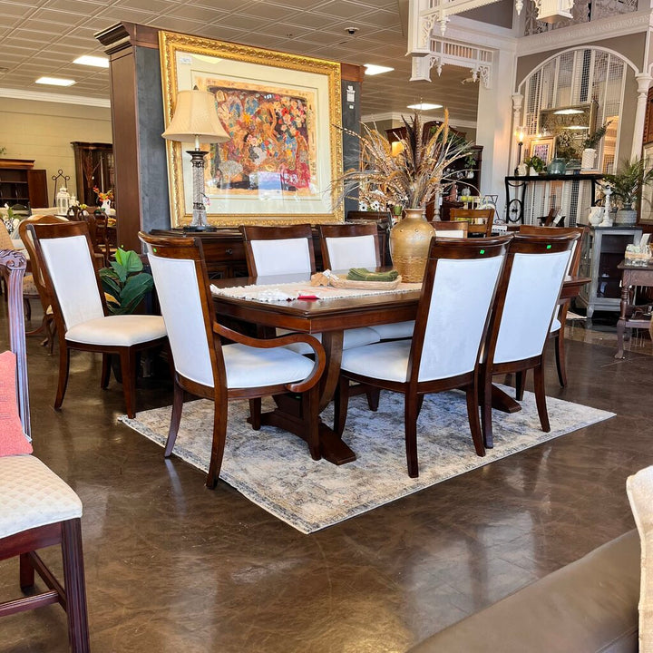 Orig Price $2765 - Dining Table w/ 2 Leaves & 8 Chairs