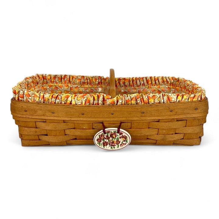 Cracker Basket with Liners & Wood Divider