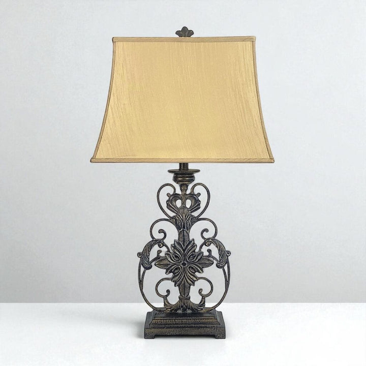 Table Lamp with Ornate Base