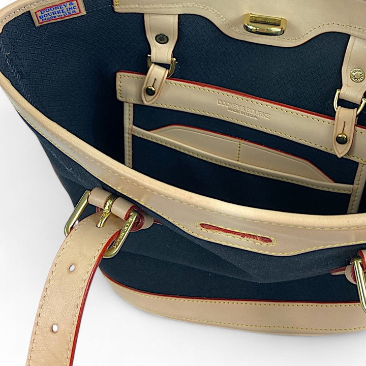 Canvas & Leather Bucket Bag