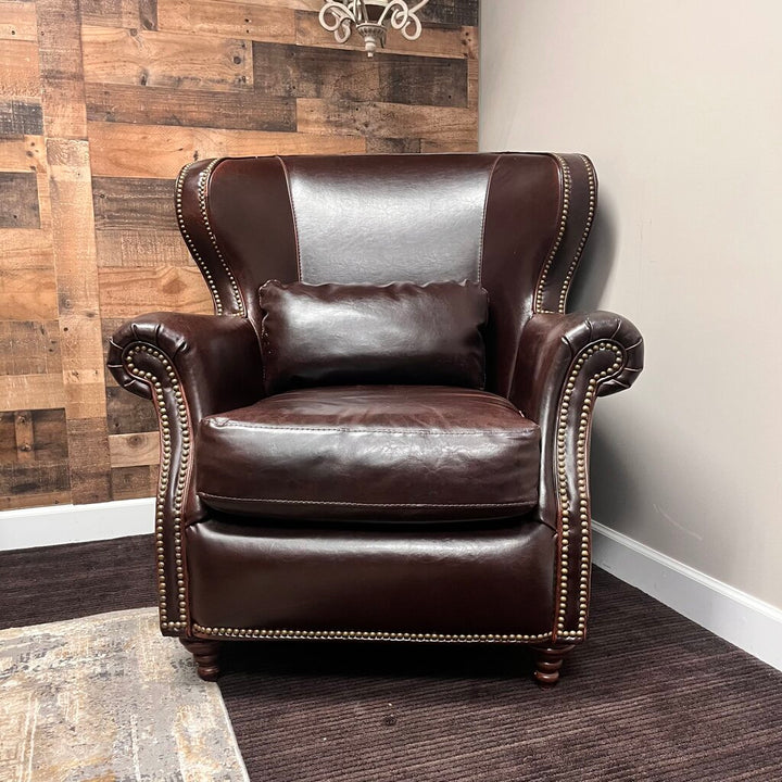 Orig Price $2300 - Leather Wingback Chair