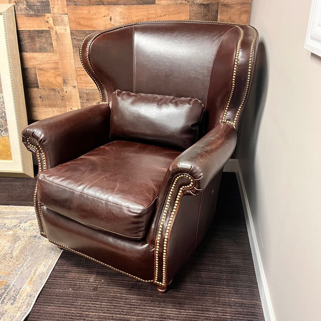 Orig Price $2300 - Leather Wingback Chair