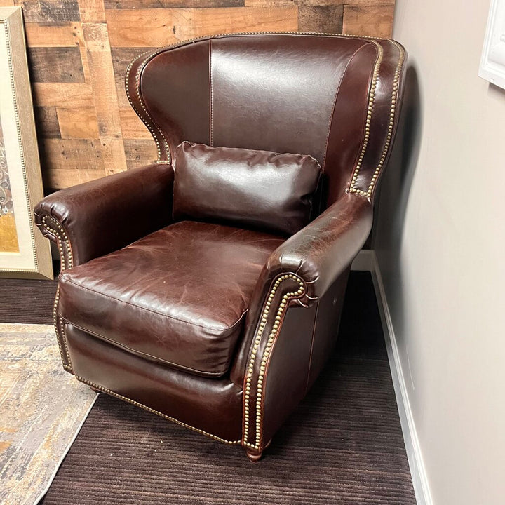 Orig Price $2300 - Leather Wingback Chair
