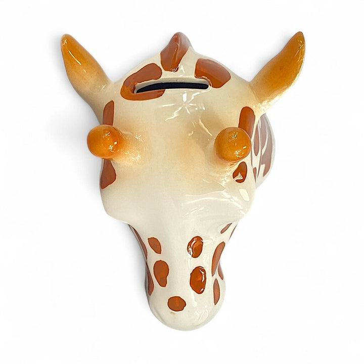 Ceramic Giraffe Head Bank