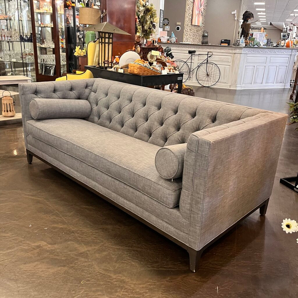 Orig Price $7700 - Tufted Sofa w/ Roll Pillows