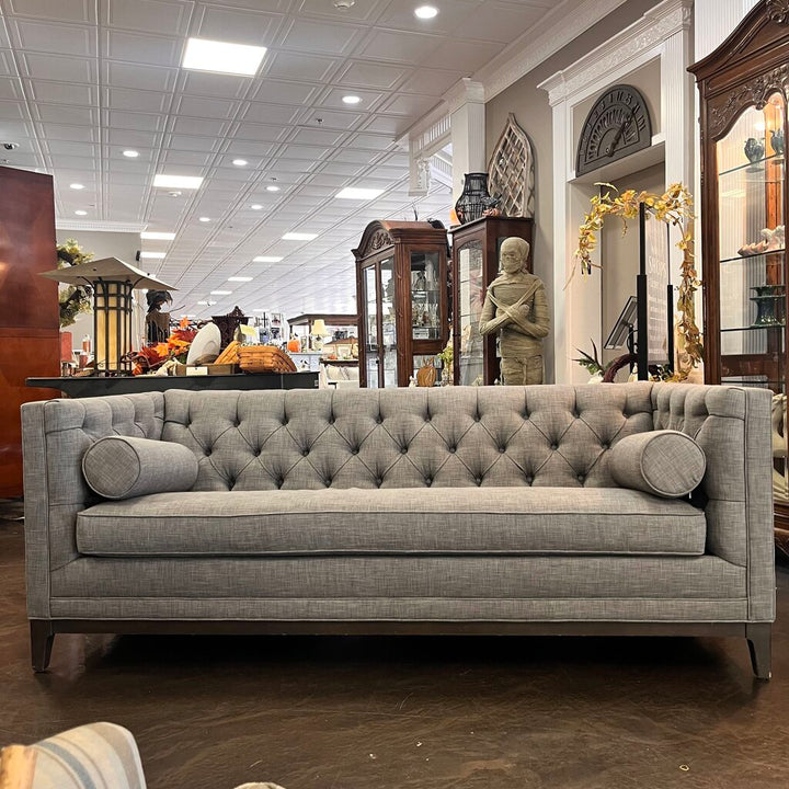 Orig Price $7700 - Tufted Sofa w/ Roll Pillows