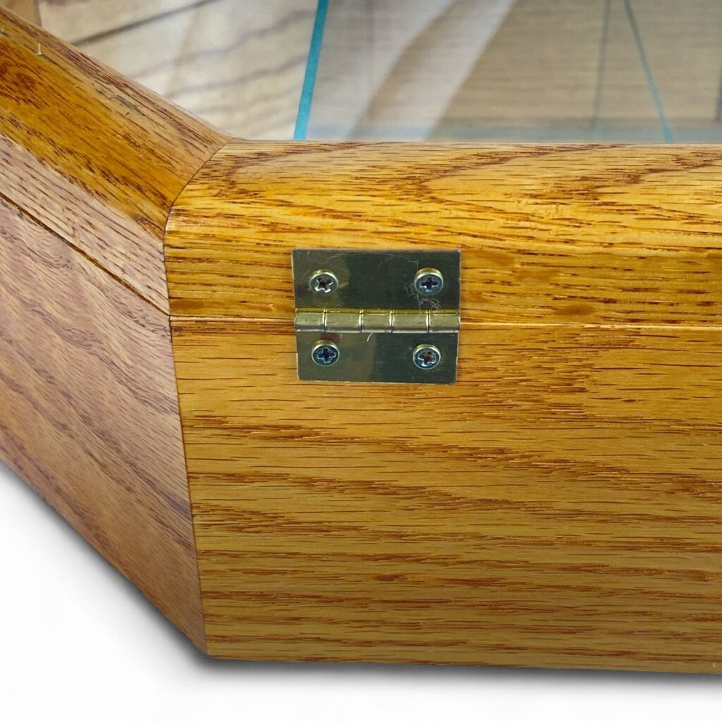 Octagon Wood & Glass Display Case