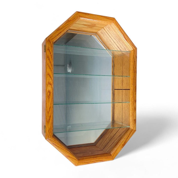 Octagon Wood & Glass Display Case