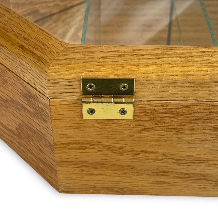 Octagon Wood & Glass Display Case