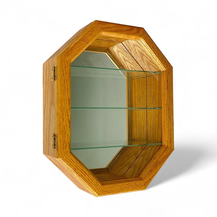 Octagon Wood & Glass Display Case