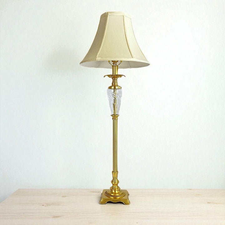 Brass & Crystal Pineapple Buffet Lamp