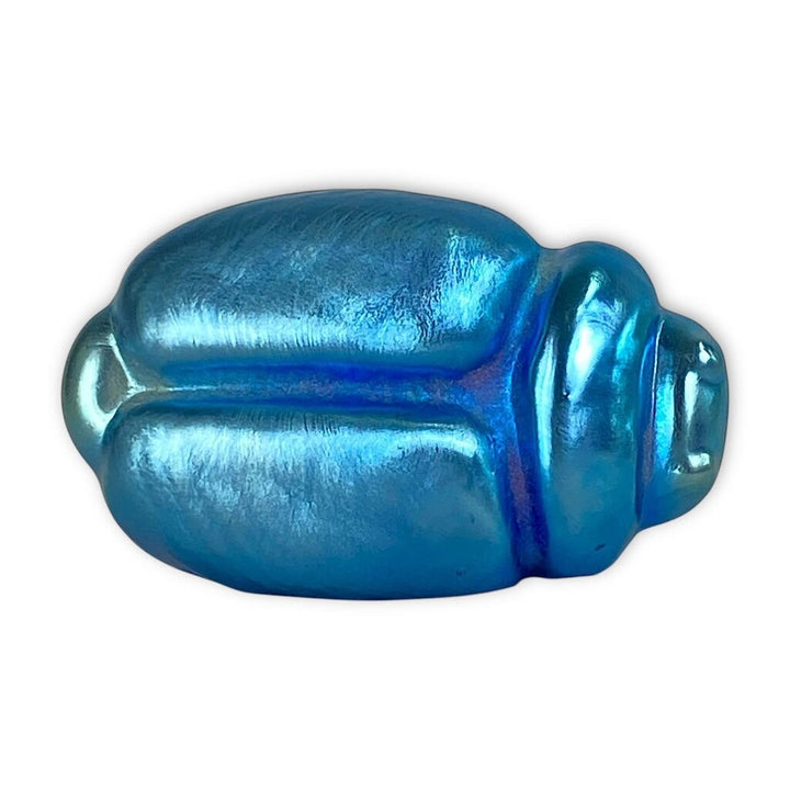 Iridescent Glass Scarab Paperweight