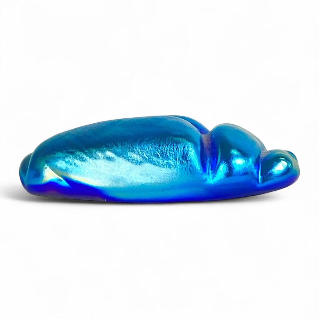 Iridescent Glass Scarab Paperweight
