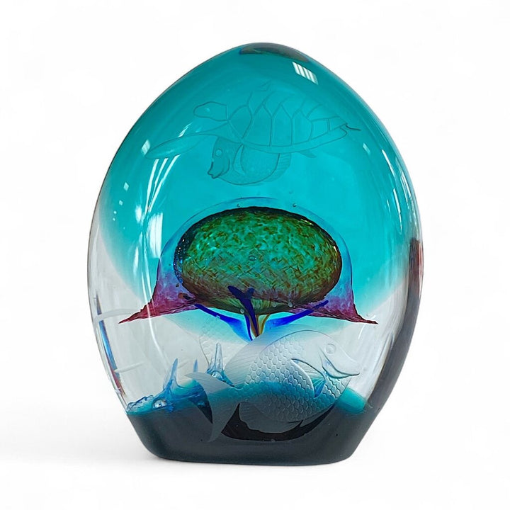 "Coral City" Glass Paperweight