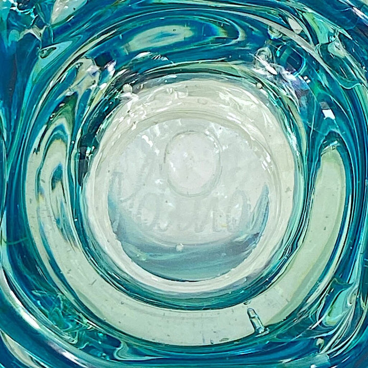 Blue Summer Pattern Glass Perfume Bottle with Stopper