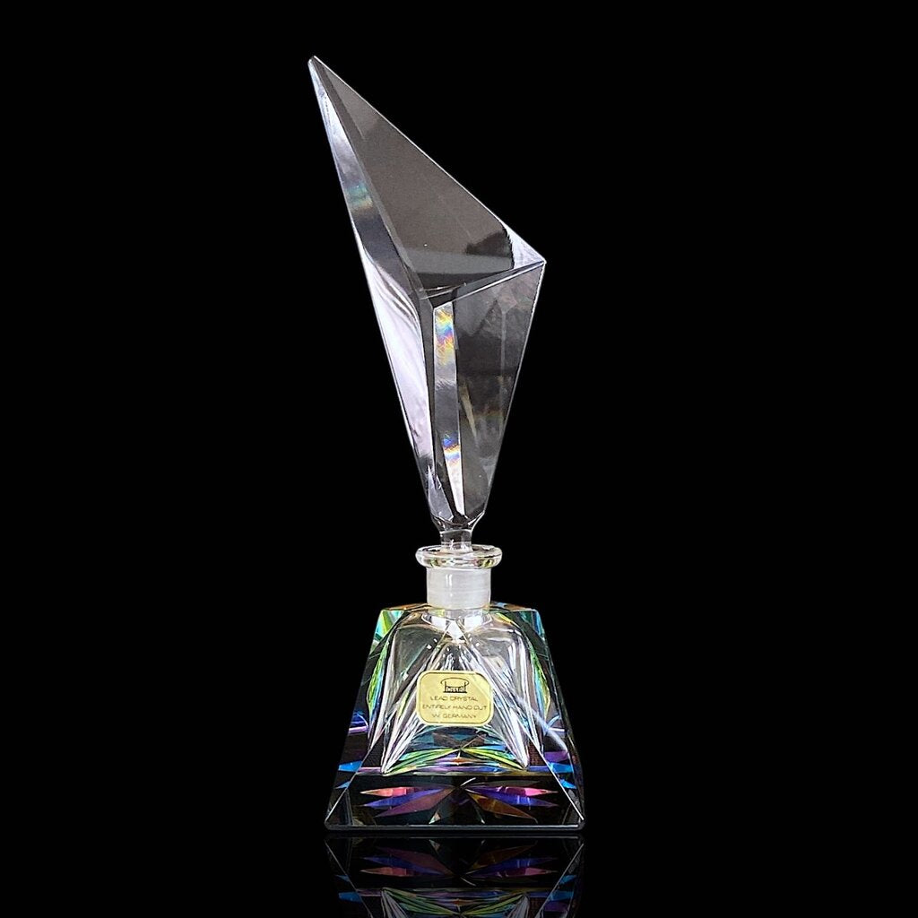 Cut Crystal Perfume Bottle with Stopper