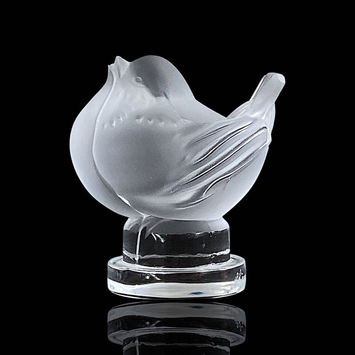Frosted Glass Bird Figurine