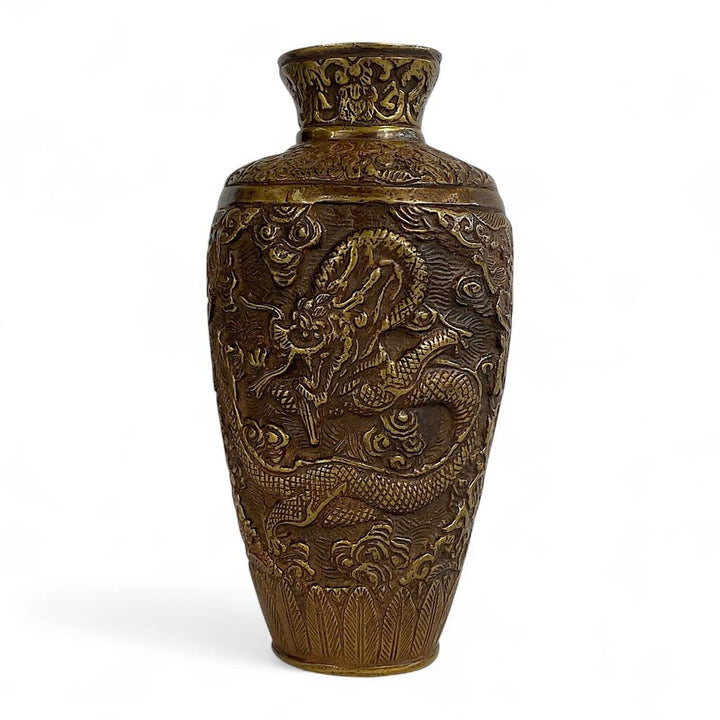 Forged Metal Dragon Urn Vase