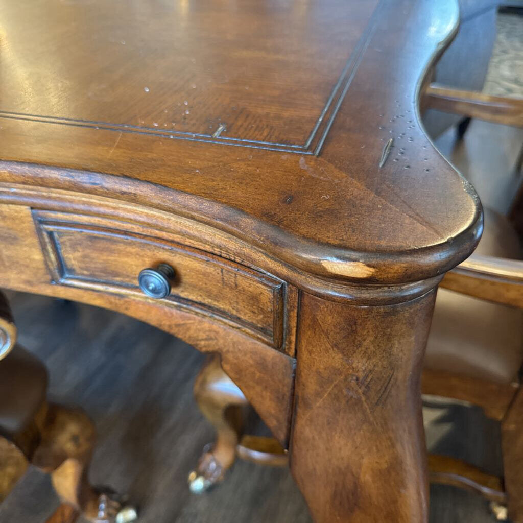 Upscale Game Table with Rolling Chairs