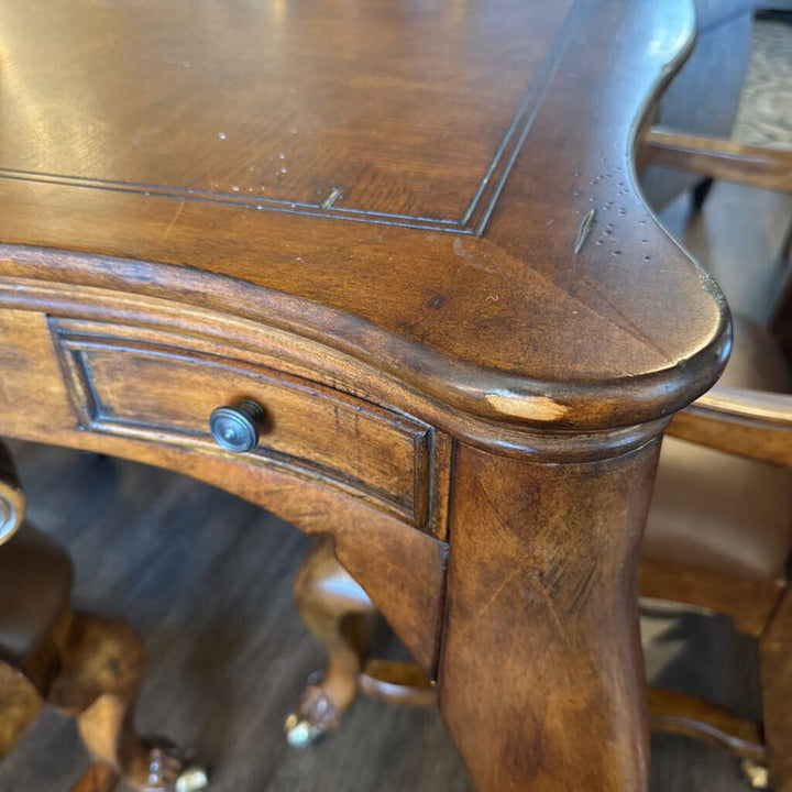 Upscale Game Table with Rolling Chairs