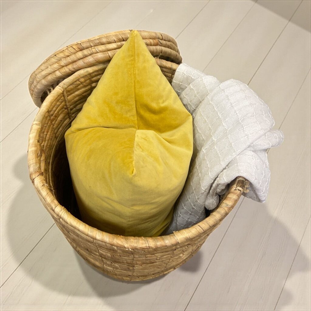 Round Woven Ottoman Chest