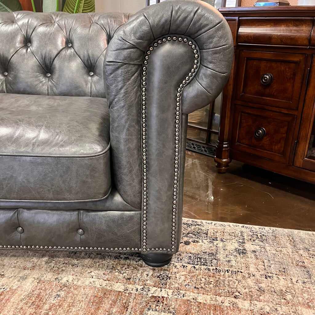 Leather Chesterfield Tufted Chair - Orig Price $4000