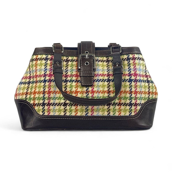 Hampton Tattersall Houndstooth Shoulder Satchel