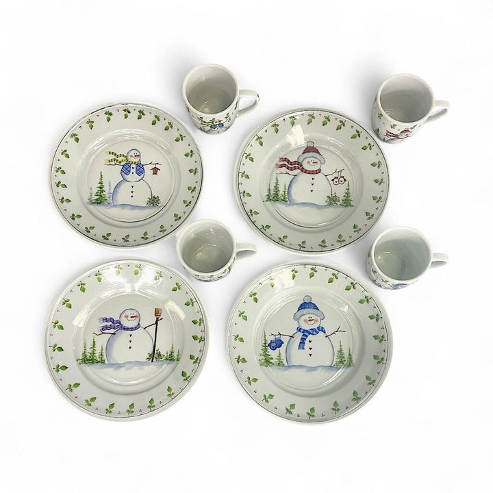 Set of 4 Snowman Place Settings