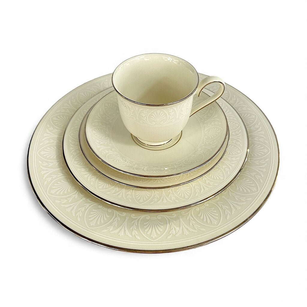 Set for 6 American Home Collection Courtyard Platinum China