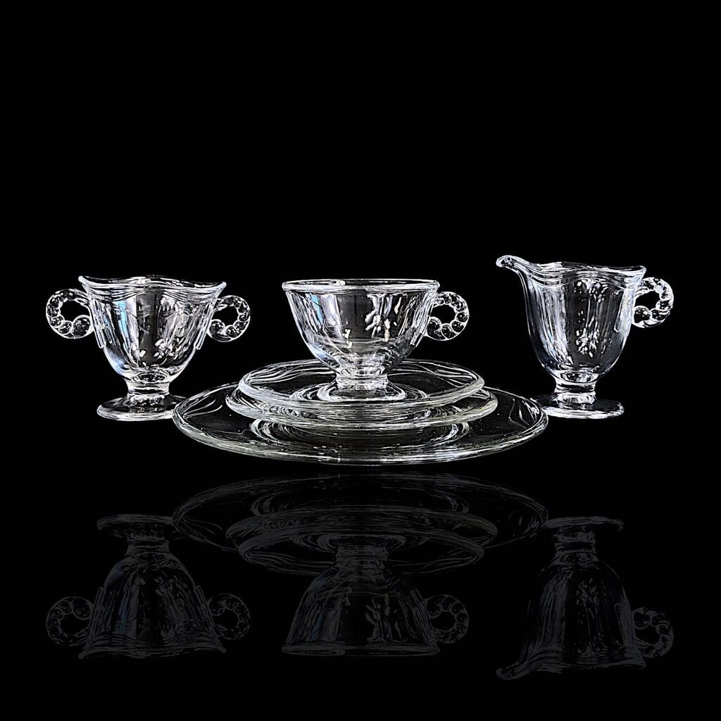 Set for 4 Glass Tea Set