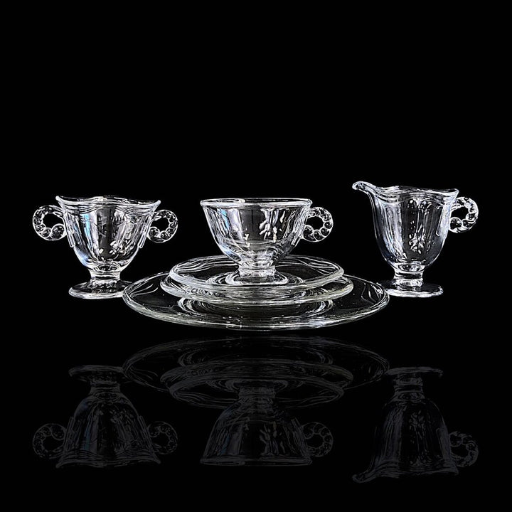 Set for 4 Glass Tea Set