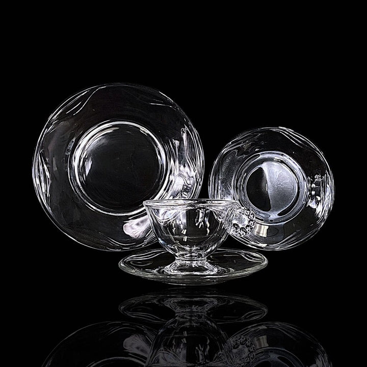 Set for 4 Glass Tea Set