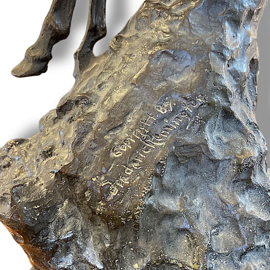 "Mountain Man" Signed Bronze Statue on Marble Base