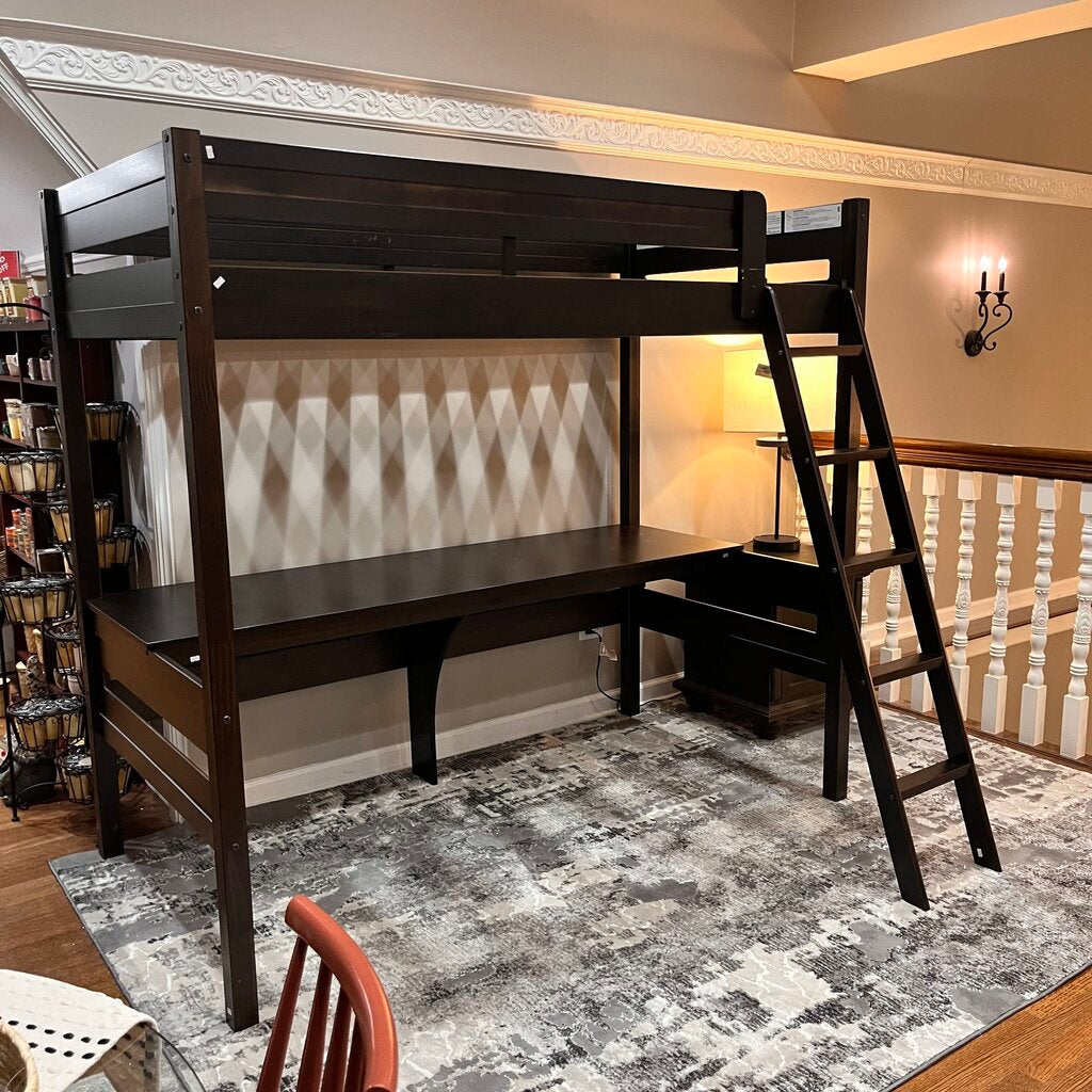 Orig Price $550 - Twin Loft Bed w/ Desk